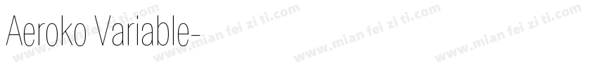 Aeroko Variable字体转换